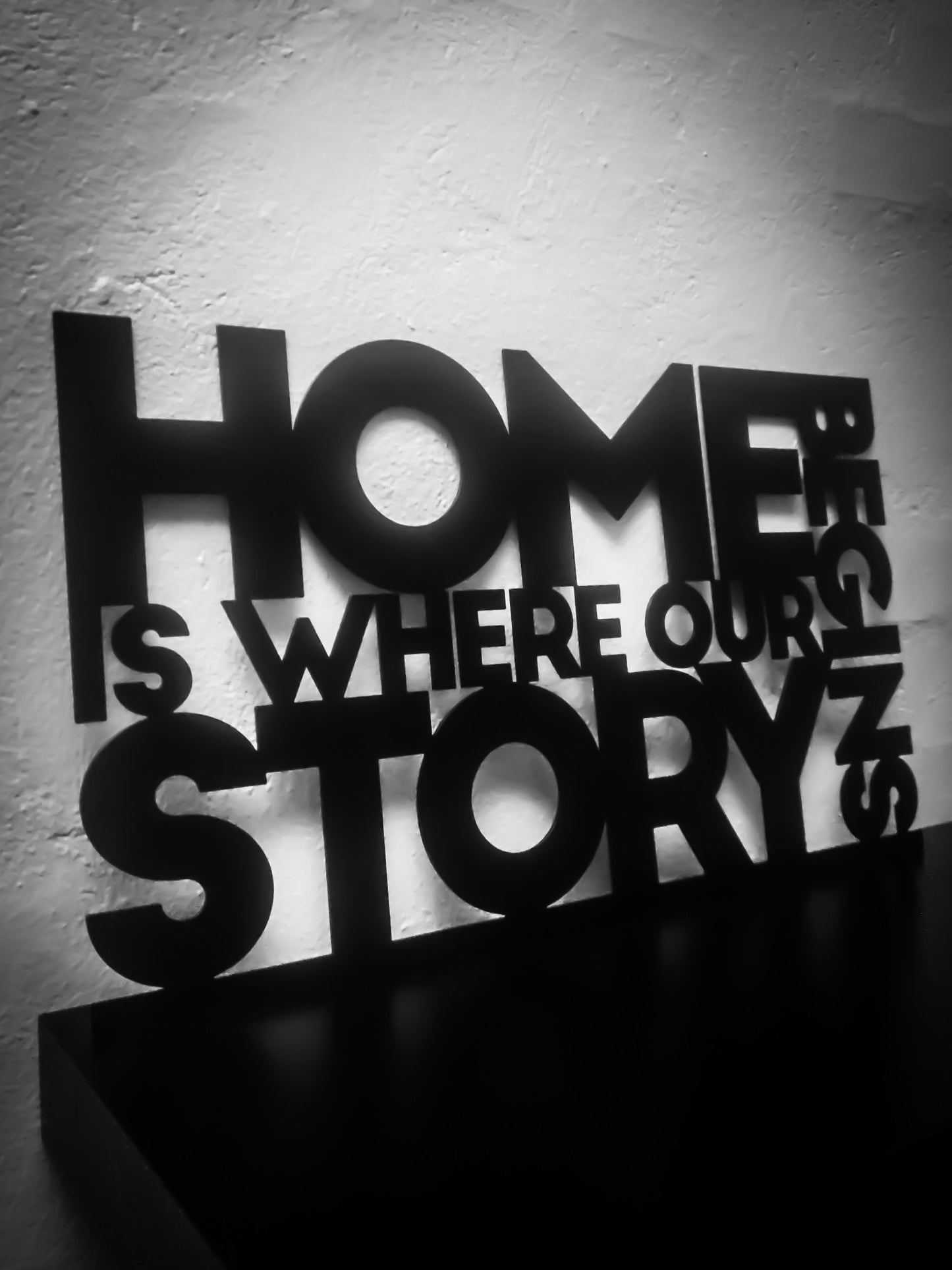 Home is where our story begins - Black lacquered