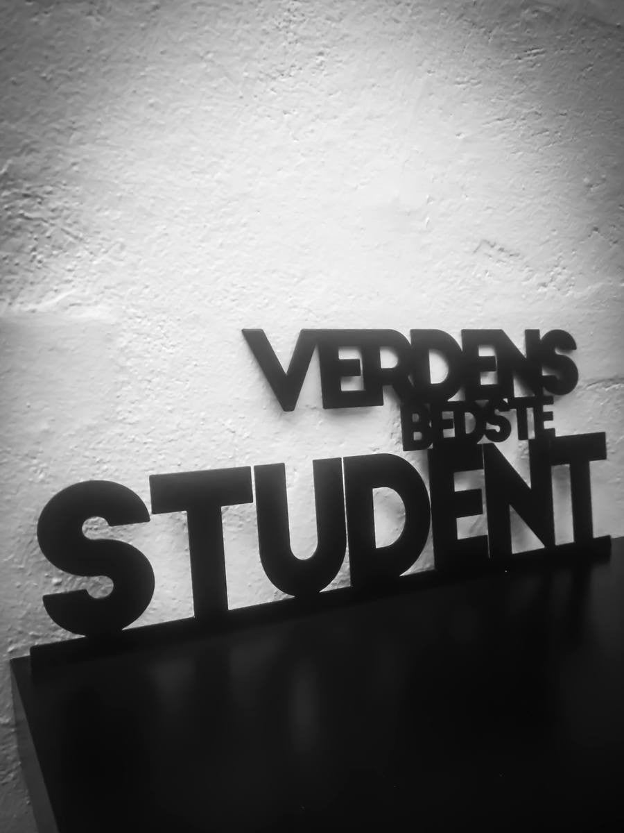 Der beste Schüler der Welt - Schwarz lackiert 42x17cm