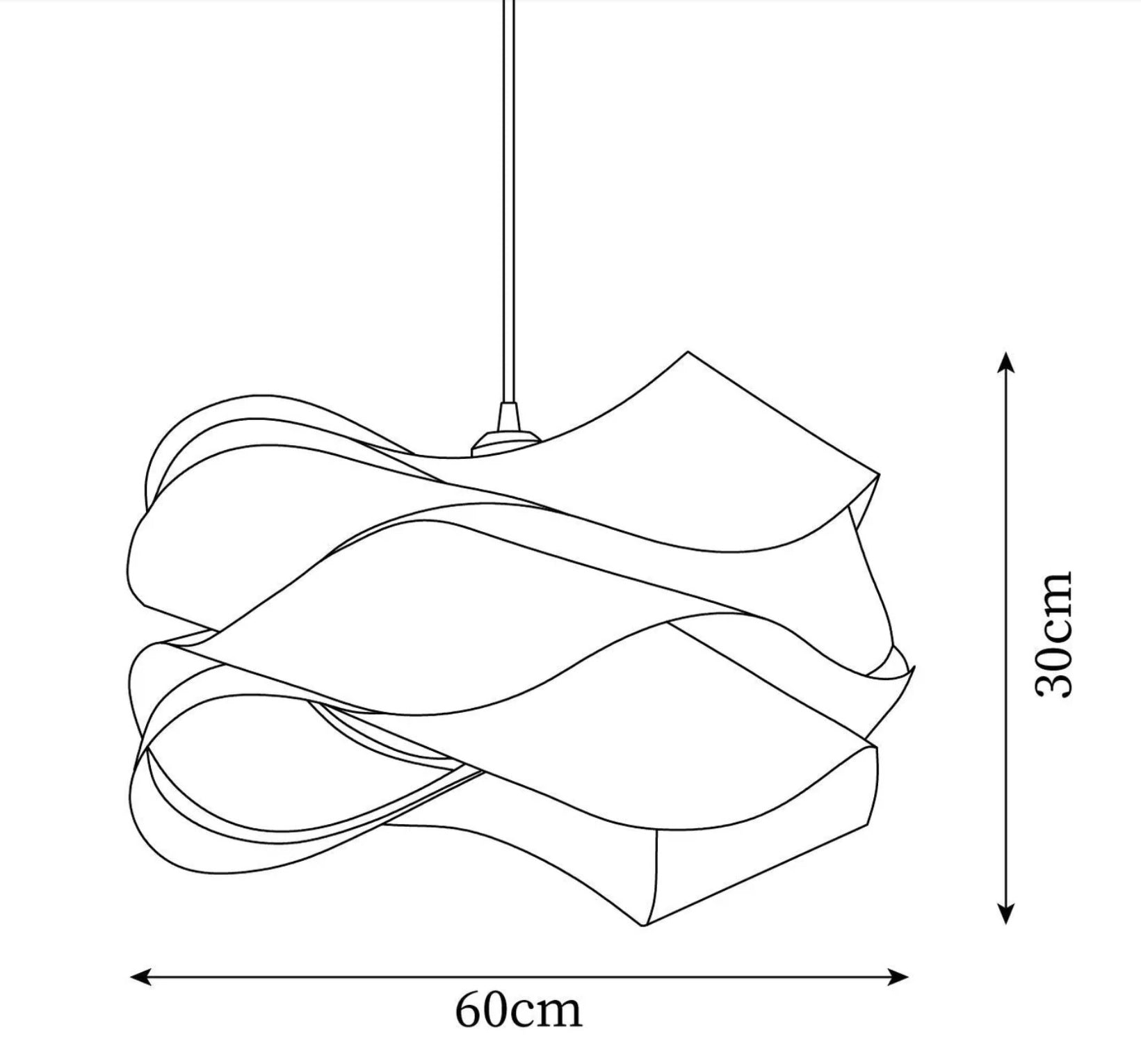 Aura Twist pendel mål 60 cm diameter
