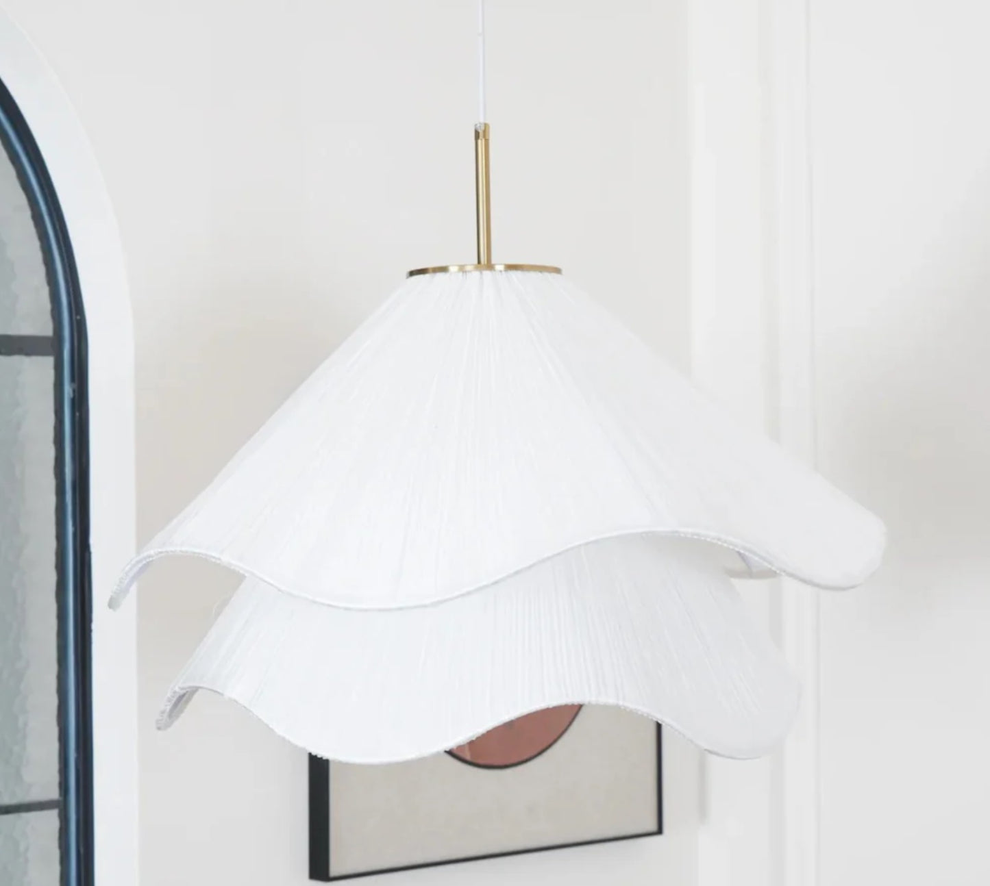 Ethereal Bloom pendellampe hvid skærm detalje