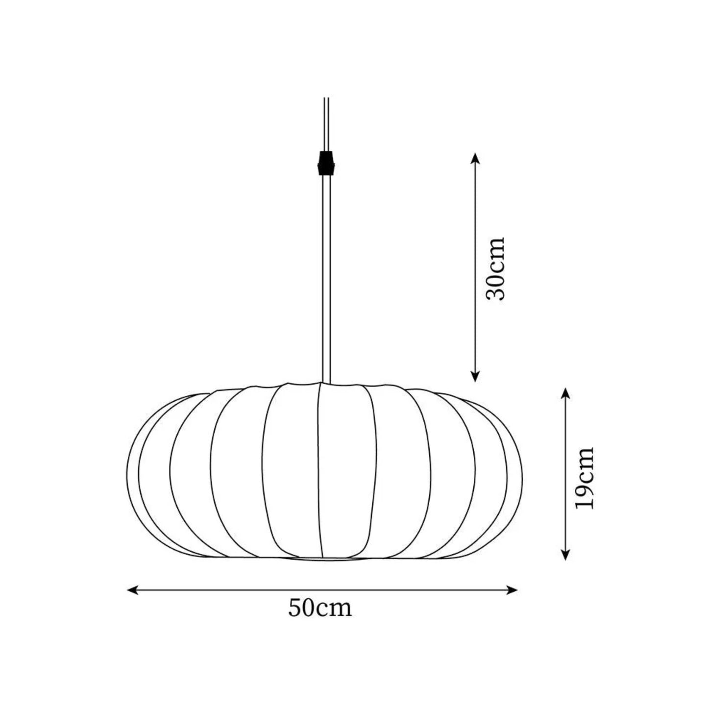 Pumpkin Glow pendellampe 50 cm måltegning
