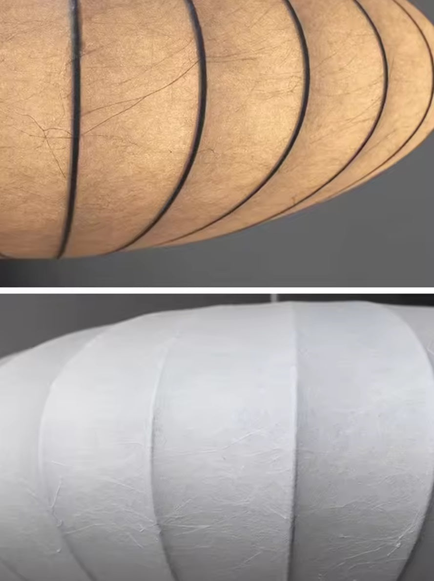 Detalje af UFO Glow pendellampe i silke polymer