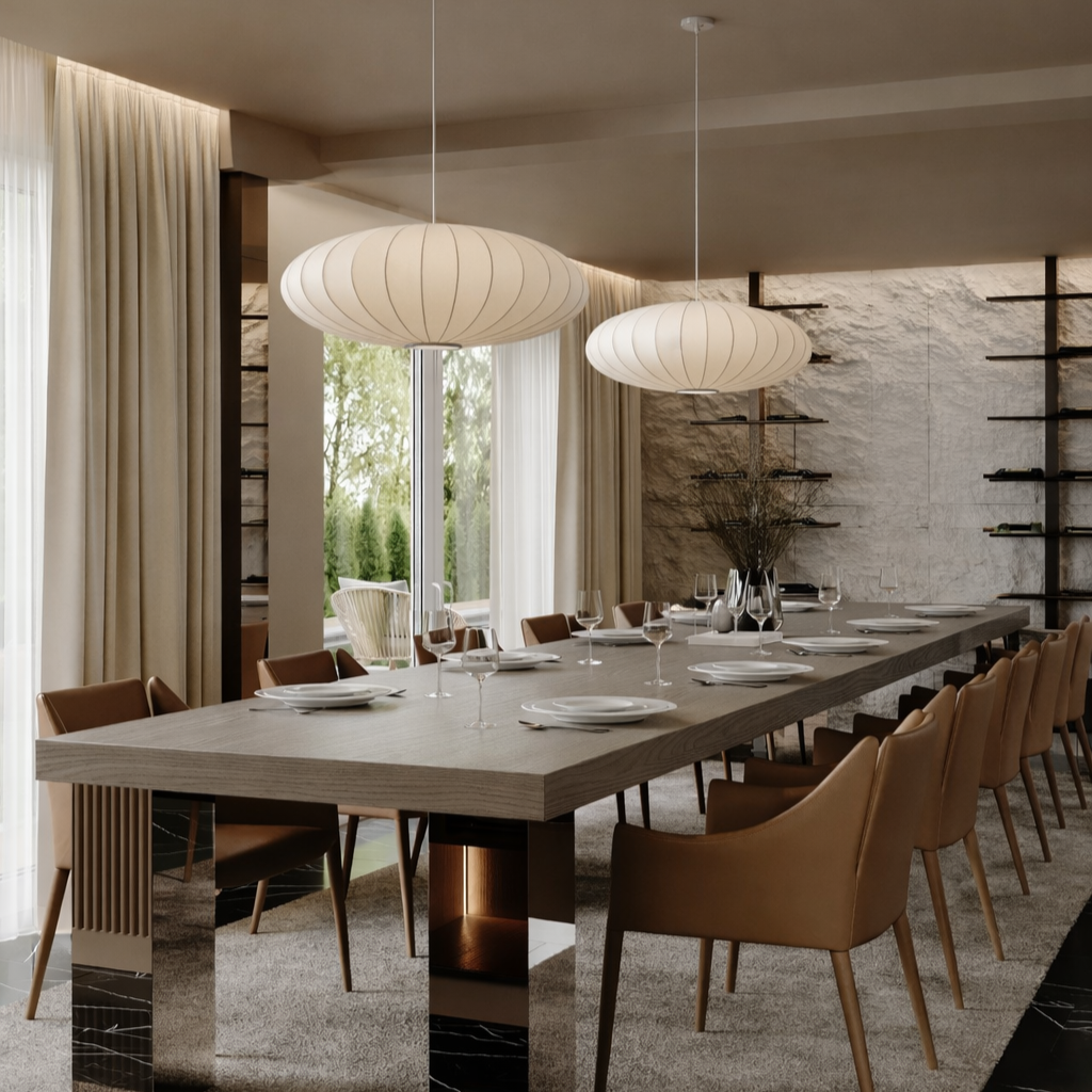 UFO Glow pendellampe over spisebord